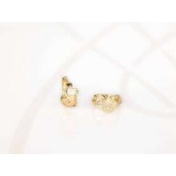 HUGGIES ORO LAMINADO TRIPLE CORAZON ZIRCONIA