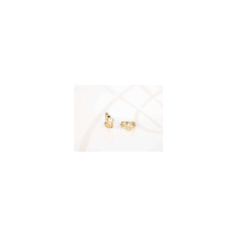 HUGGIES ORO LAMINADO TRIPLE CORAZON ZIRCONIA