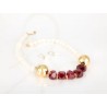 JUEGO ORO LAMINADO BOLAS PIEDRAS PERLA