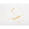 JUEGO ORO LAMINADO GOTAS ESTRELLAS PERLA