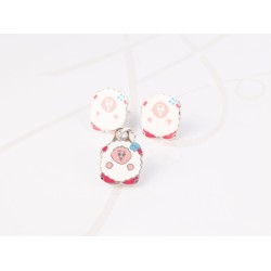 JUEGO PLATA BORREGO FLOR ESMALTADO