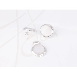 JUEGO PLATA CIRCULO GRANDE ESMALTADO
