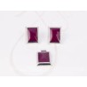 JUEGO PLATA RECTANGULO CORTO ESMALTADO