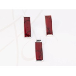 JUEGO PLATA RECTANGULO LARGO ESMALTADO
