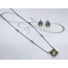 JUEGO PLATA RODIZADA CUADRO MINI CITRINO