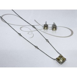 JUEGO PLATA RODIZADA CUADRO MINI CITRINO