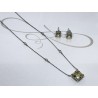 JUEGO PLATA RODIZADA CUADRO MINI CITRINO
