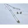 JUEGO PLATA RODIZADA OVALO CON HALO CITRINO