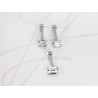 JUEGO PLATA RODIZADA PENDULO RECTANGULAR TOPACIO BLANCO