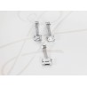 JUEGO PLATA RODIZADA PENDULO RECTANGULAR TOPACIO BLANCO