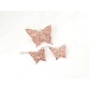 JUEGO RECUBRIMIENTO DE ORO ROSA MARIPOSA LISO