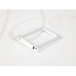 LLAVERO PLATA SILUETA RECTANGULO LISO