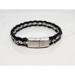 PULSERA CADENA BIKER NEGRO