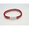 PULSERA CADENA BIKER ROJO