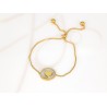 PULSERA CON DIJE BISUTERIA CIRCULO CORAZON CADENA