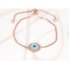 PULSERA CON DIJE BISUTERIA OJO ZIRCONIA CADENA