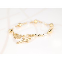 PULSERA CON DIJE ORO LAMINADO MISTERIO MEDIANO FILIGRANA