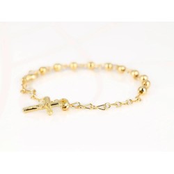 PULSERA CON DIJE ORO LAMINADO MISTERIO MINI LISO