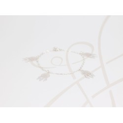 PULSERA CON DIJE PLATA ATRAPA SUEÑOS LASER