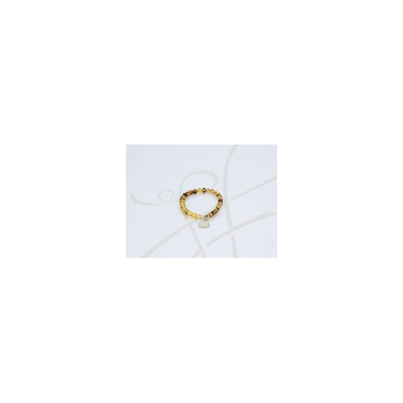 PULSERA CON DIJE PLATA SAN BENITO PIEDRA AB