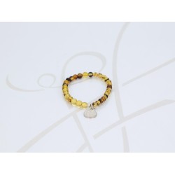 PULSERA CON DIJE PLATA SAN BENITO PIEDRA AB