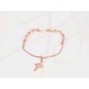 PULSERA CON DIJE RECUBRIMIENTO DE ORO ROSA MISTERIO CHICO LISO