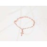 PULSERA CON DIJE RECUBRIMIENTO DE ORO ROSA MISTERIO MINI LISO