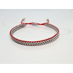 PULSERA DOBLE AJUSTABLE HILO ROJO