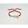 PULSERA MANO FATIMA CORDON NARANJA