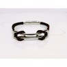 PULSERA PIEL TRENSAZA CAFÉ DOBLE NUDO