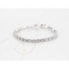 PULSERA PLATA RODIZADA CIRCULOS BAGUETTE TOPACIO BLANCO