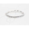 PULSERA PLATA RODIZADA CIRCULOS BAGUETTE TOPACIO BLANCO