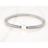 PULSERA SIN DIJE ACERO RESORTE PERLA