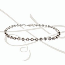 PULSERA SIN DIJE BOLITAS DIAMANTADAS