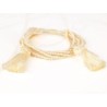 PULSERA SIN DIJE ORO LAMINADO CHAQUIRA POMPON HILO