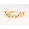 PULSERA SIN DIJE ORO LAMINADO PACHONA BOLAS LISO