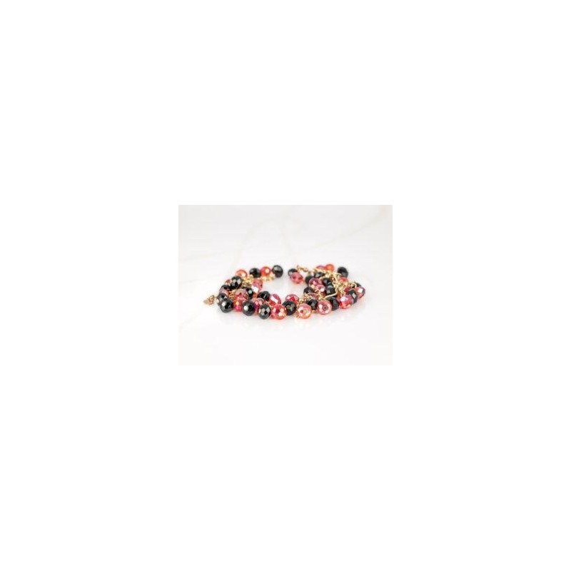 PULSERA SIN DIJE ORO LAMINADO PACHONA CRISTAL