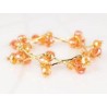 PULSERA SIN DIJE ORO LAMINADO PACHONA TUBOS CRISTAL