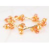 PULSERA SIN DIJE ORO LAMINADO PACHONA TUBOS CRISTAL