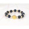 PULSERA SIN DIJE ORO LAMINADO SAN BENITO PIEDRA