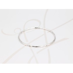 PULSERA SIN DIJE PLATA ARO DELGADO MARTILLADO