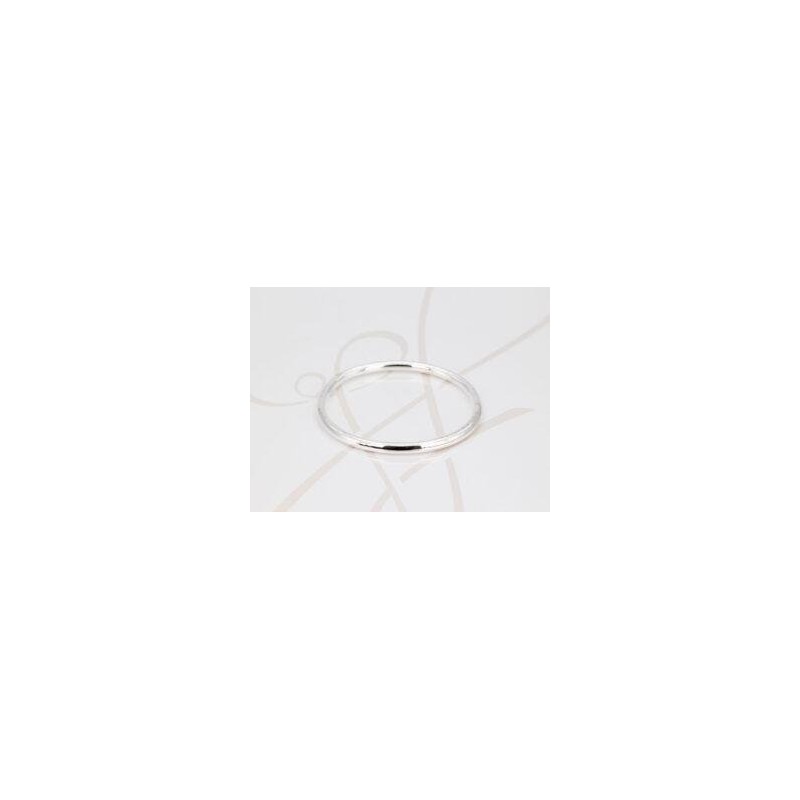 PULSERA SIN DIJE PLATA ARO GRUESO LISO