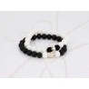 PULSERA SIN DIJE PLATA CORONA PAREJA BOLA