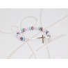 PULSERA SIN DIJE PLATA CRUZ CRISTAL