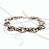 PULSERA SIN DIJE PLATA ELECTROFORMADA AROS ENLAZADOS