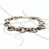 PULSERA SIN DIJE PLATA ELECTROFORMADA AROS ENLAZADOS