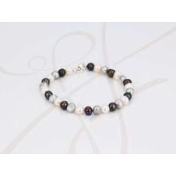 PULSERA SIN DIJE PLATA MEDIANA PERLA