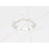 PULSERA SIN DIJE PLATA OVALOS MARTILLADO