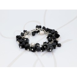 PULSERA SIN DIJE PLATA PERLA PIEDRA ON