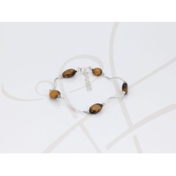 PULSERA SIN DIJE PLATA TUBO CURVO PIEDRA OT